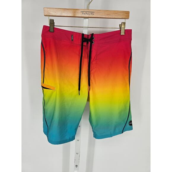 O'Neill Men's Multicolor Hyperfreak Side Seam Fade Board Lace Short Size 29 - Picture 1 of 6